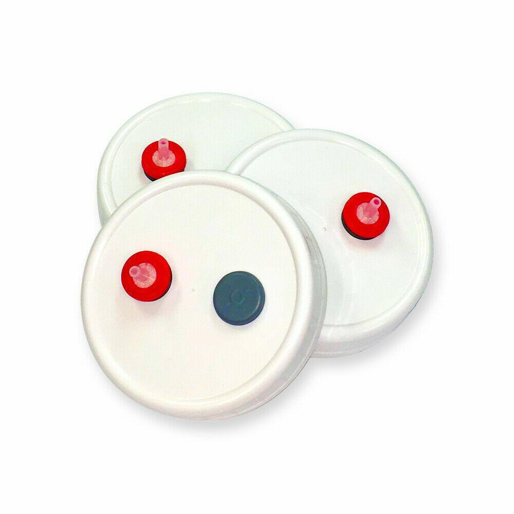 3pk Mushroom Grain Spawn Injectable Mason Jar Lid Autoclave 70mm Regular Cap