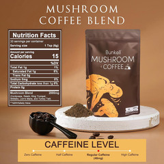 Mushroom Coffee, Adaptogenic 6 Mushrooms with Lion’S Mane, Reishi, Cordyceps, Sh