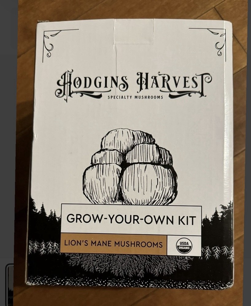 Lion’s Mane Mushroom Growing Kit & Sprayer, 4 lbs USDA Certified Organic