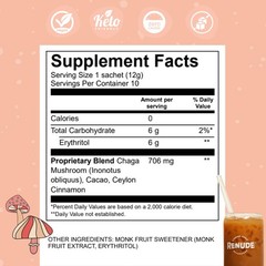 Renude Chagaccino – Chaga Mushroom Powder, 4.23 Ounce (Pack of 1)