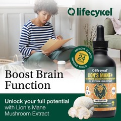 Life Cykel – Lion’s Mane Mushroom Extract with Kakadu 1 Fl Oz (Pack of 1)