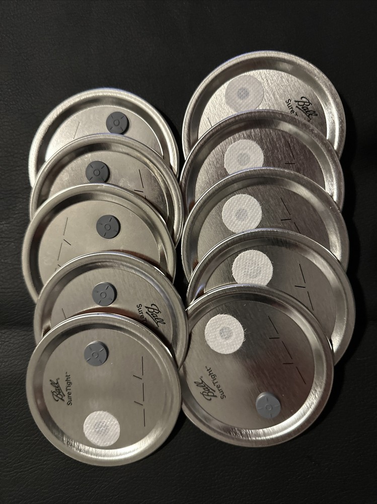 10 PACK Non-Self Healing Wide Mouth Lids For Mason Jars Mycology Purposes