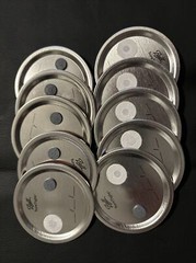 10 PACK Non-Self Healing Wide Mouth Lids For Mason Jars Mycology Purposes
