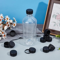 50Pcs Plastic Bottle Caps Black Screw-On Caps 29.5mm Inner Diameter Bottle Ju…