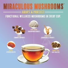 Teeccino Miraculous Mushrooms Adapt & Protect Herbal Tea 25 Count (Pack of 1)