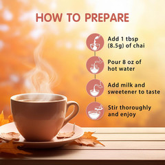 Mushroom Chai, 6 Adaptogenic Mushrooms (Lion’S Mane, Cordyceps, Turkey Tail & Ot