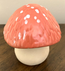 Glazed Resin/Ceramic Mushrooms, Set of 2, New