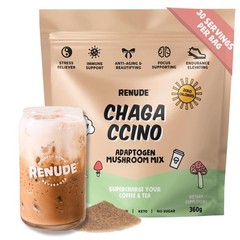 Renude Chagaccino – Chaga Mushroom Powder, 12.7 Ounce (Pack of 1)