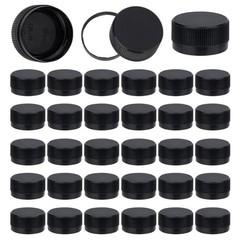 50Pcs Plastic Bottle Caps Black Screw-On Caps 29.5mm Inner Diameter Bottle Ju…