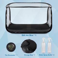 Salcod Large Still Air Box Mushroom Grow Tent – 38x20x25 Inch Clean Black