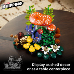 LEGO Botanicals Woodland Mushrooms – Building Set for Adults, Ages Multicolor