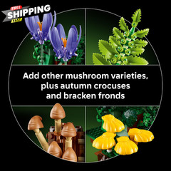 LEGO Botanicals Woodland Mushrooms – Building Set for Adults, Ages Multicolor
