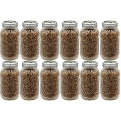 12 Quart Jars of Sterilized Rye Grains with Self Healing Injection Ports