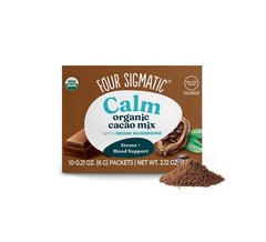 Organic Reishi Mushroom Hot Cacao Mix for Stress Relief – 10 Convenient Packets