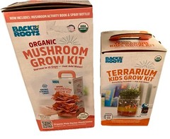 Back to the Roots Organic Pink Oyster Mushroom Grow Kit And Kids Terrarium Kit