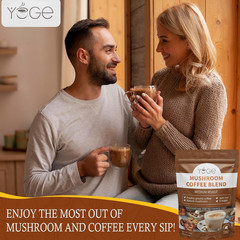 Mushroom Coffee, 6 Adaptogenic Mushrooms with Cordyceps, Reishi, King Trumpet, S