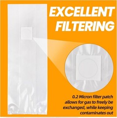 Thickened 6 Mil Mushroom Grow Bags – Breathable & Tear-Resistant – 100 Count