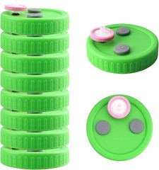 10 Pcs Mushroom Liquid Culture Lids for Wide Mouth Mason Jar with 0.22Um PTFE Fi