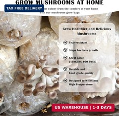 Lemecima 50-Pack Autoclavable Mushroom Growing Bag Bulk with Microporous Filter