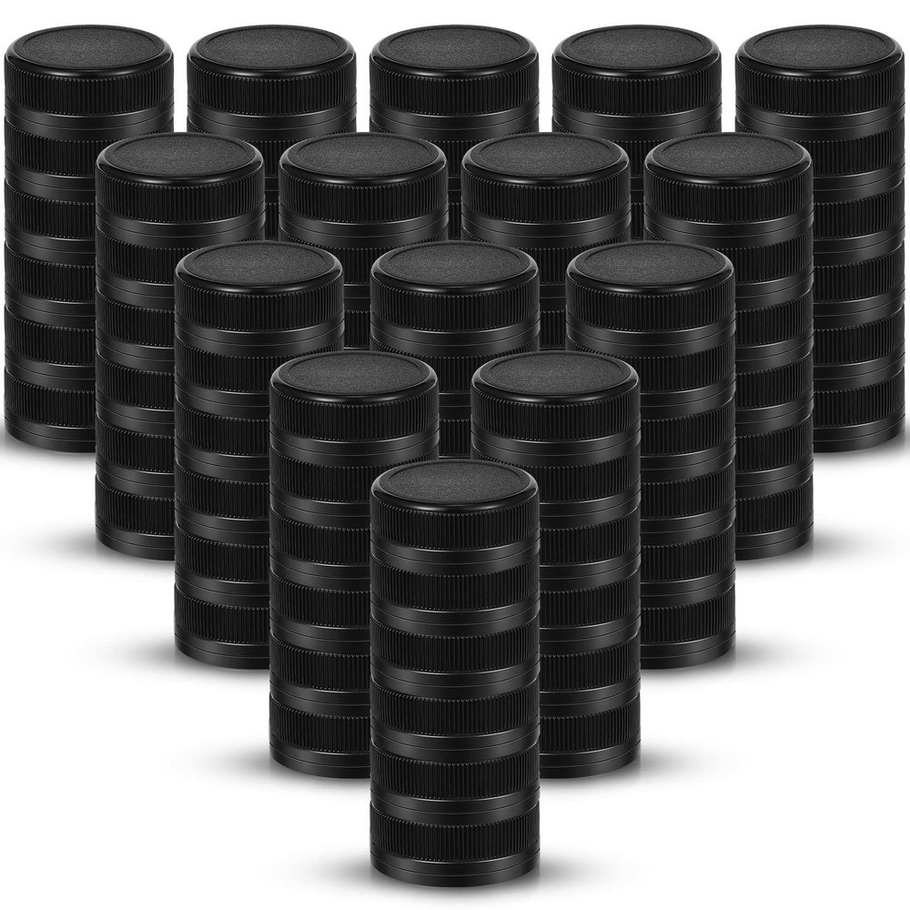 100 Pcs Caps for Empty Juice Bottles, Tamper Seal Lids 38 mm Plastic Bottle C…